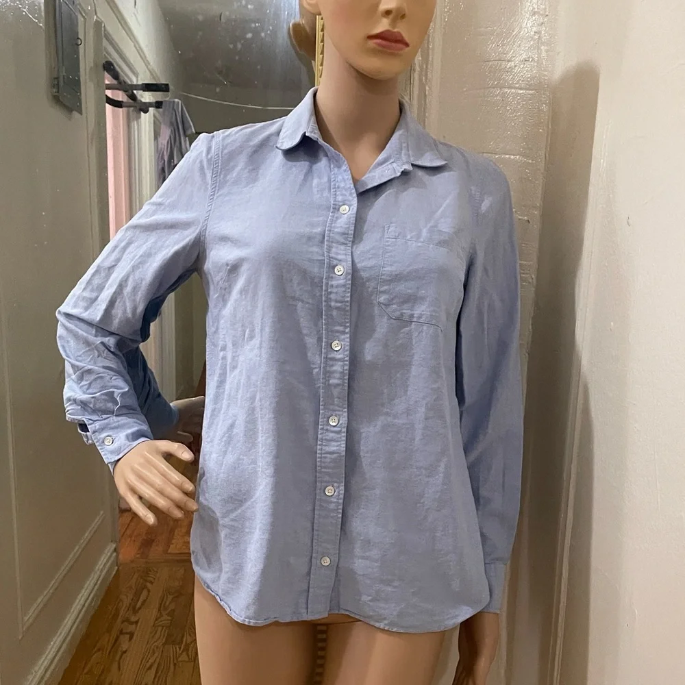 Sezane Light Blue Button Down Shirt - Picture 9 of 12